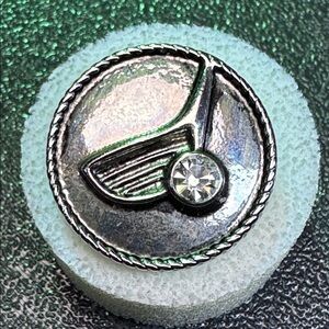 Ginger Snaps 20mm Silvertone Golf club and ball